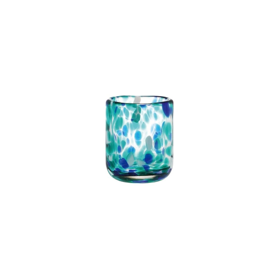"2"" Rd x 2-1/4""H 2 oz. Confetti Shot Glass, Blue" - CREATIVE COOP - Compralo en CorinneRegalos.com