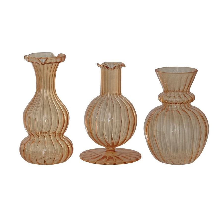 Hand-Blown Glass Vase, Amber Color, 3 Styles - CREATIVE COOP - Compralo en CorinneRegalos.com