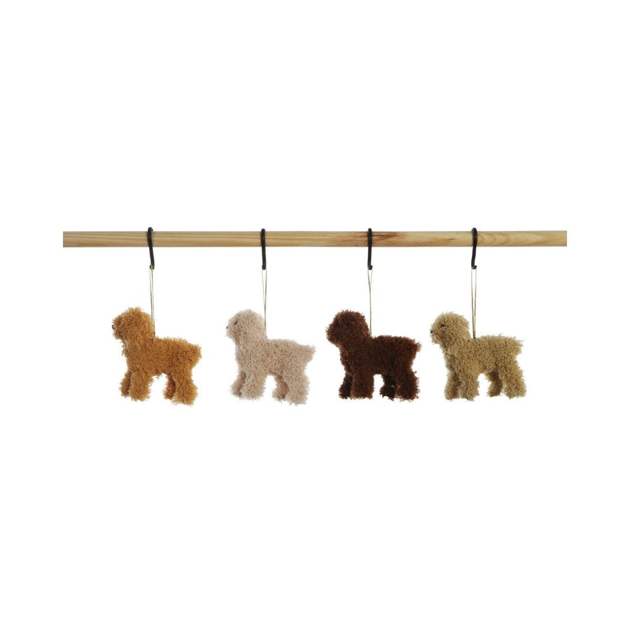 4-1/4L FURRY POODLE ORNAMENT, - CREATIVE COOP - Compralo en CorinneRegalos.com