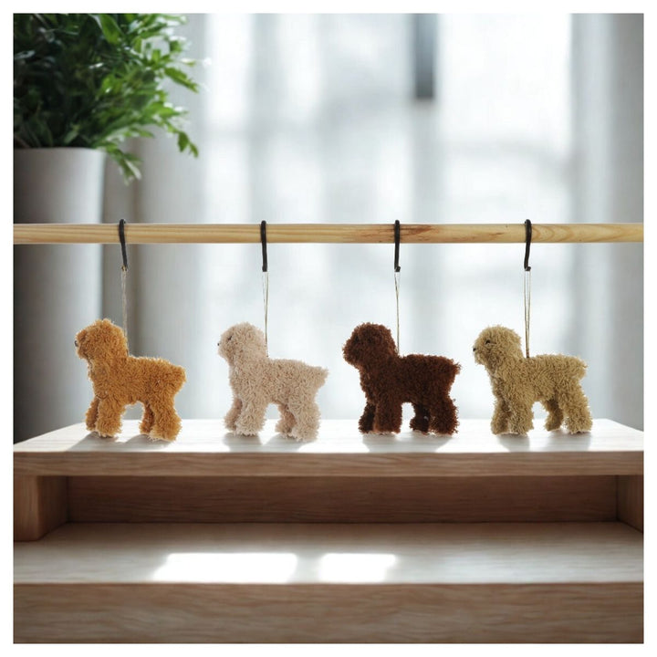 4-1/4L FURRY POODLE ORNAMENT,
