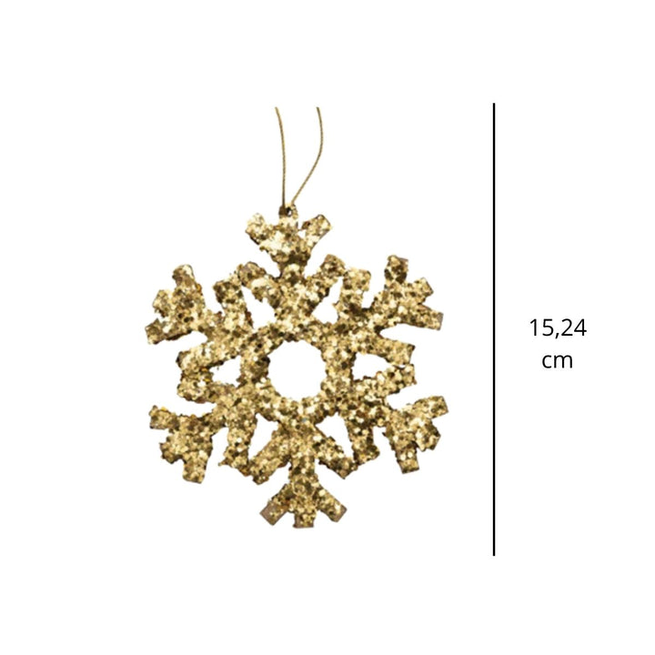 6H MDF SNOWFLAKE ORNAMENT  W