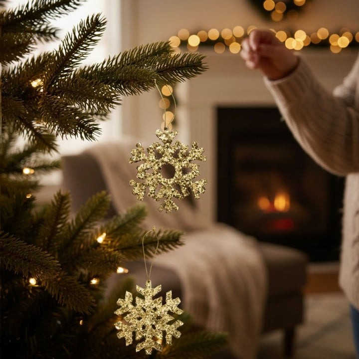 6H MDF SNOWFLAKE ORNAMENT  W