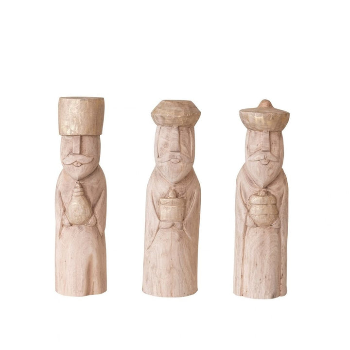 4"L X 4"W X 15"H MANGO WOODWISE MEN STATUE, 3 STYLE - CREATIVE COOP - Compralo en CorinneRegalos.com