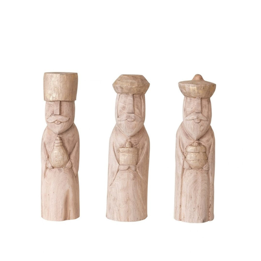 4"L X 4"W X 15"H MANGO WOODWISE MEN STATUE, 3 STYLE - CREATIVE COOP - Compralo en CorinneRegalos.com