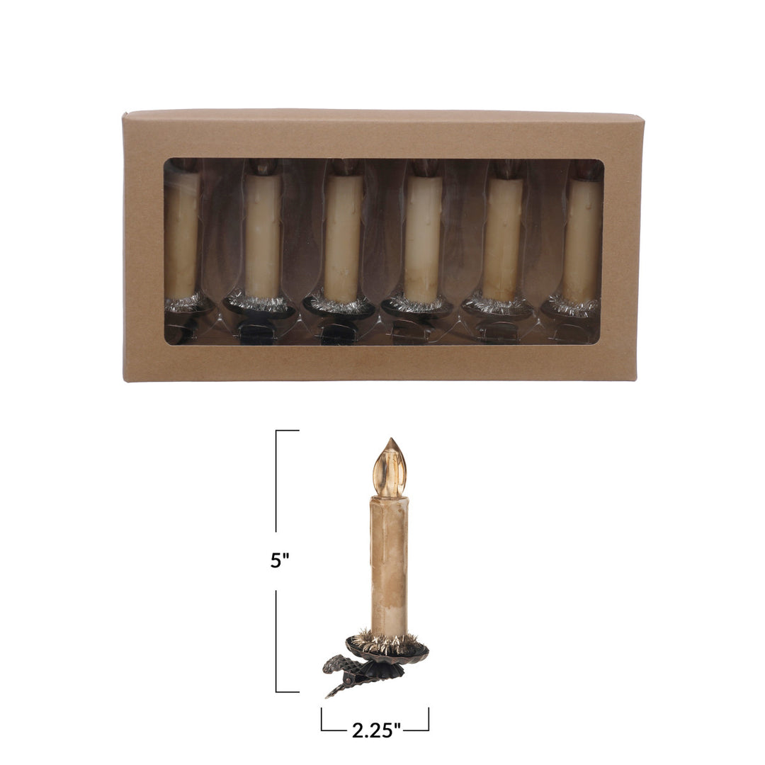 S/6 5-1/2H PLASTIC CANDLE