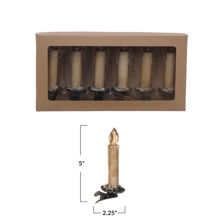 S/6 5-1/2H PLASTIC CANDLE