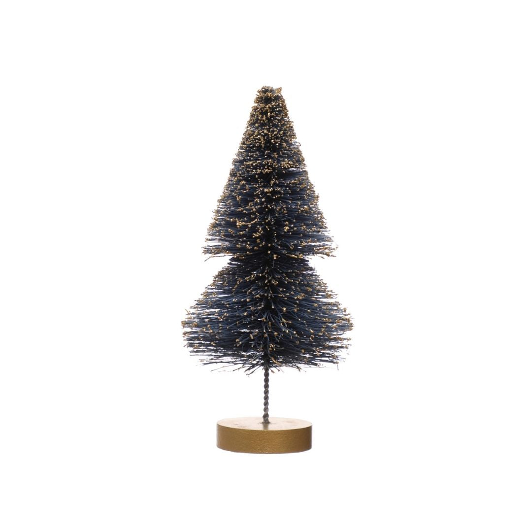 3-1/2" ROUND X 8"H SISAL BOTTLE BRUSH TREE W WOOD BASE - CREATIVE COOP - Compralo en CorinneRegalos.com