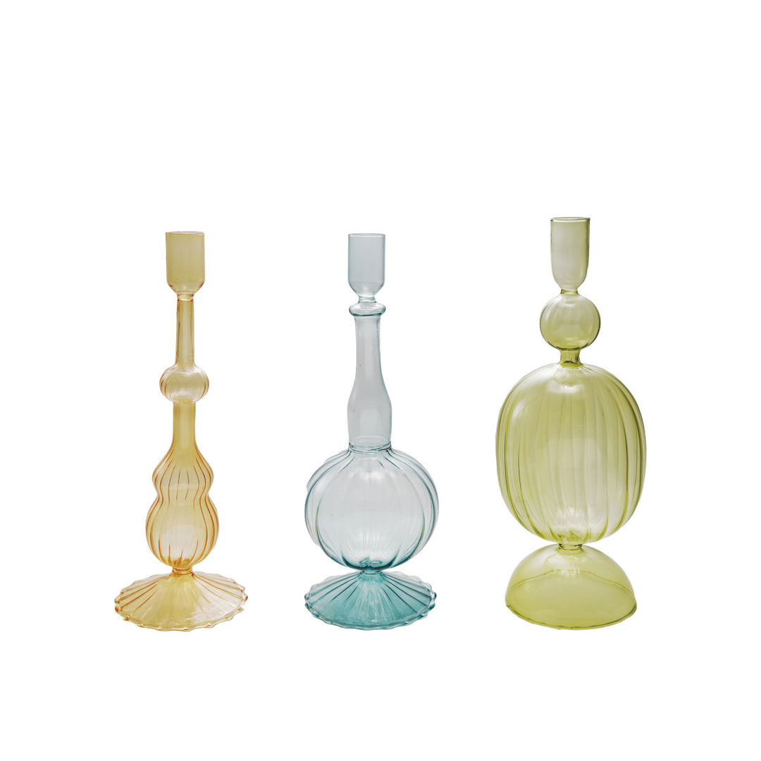 10H GLASS TAPER HOLDER - CREATIVE COOP - Compralo en CorinneRegalos.com