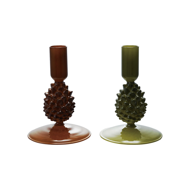 3RDX 5H GLASS PINECONE TAPER - CREATIVE COOP - Compralo en CorinneRegalos.com