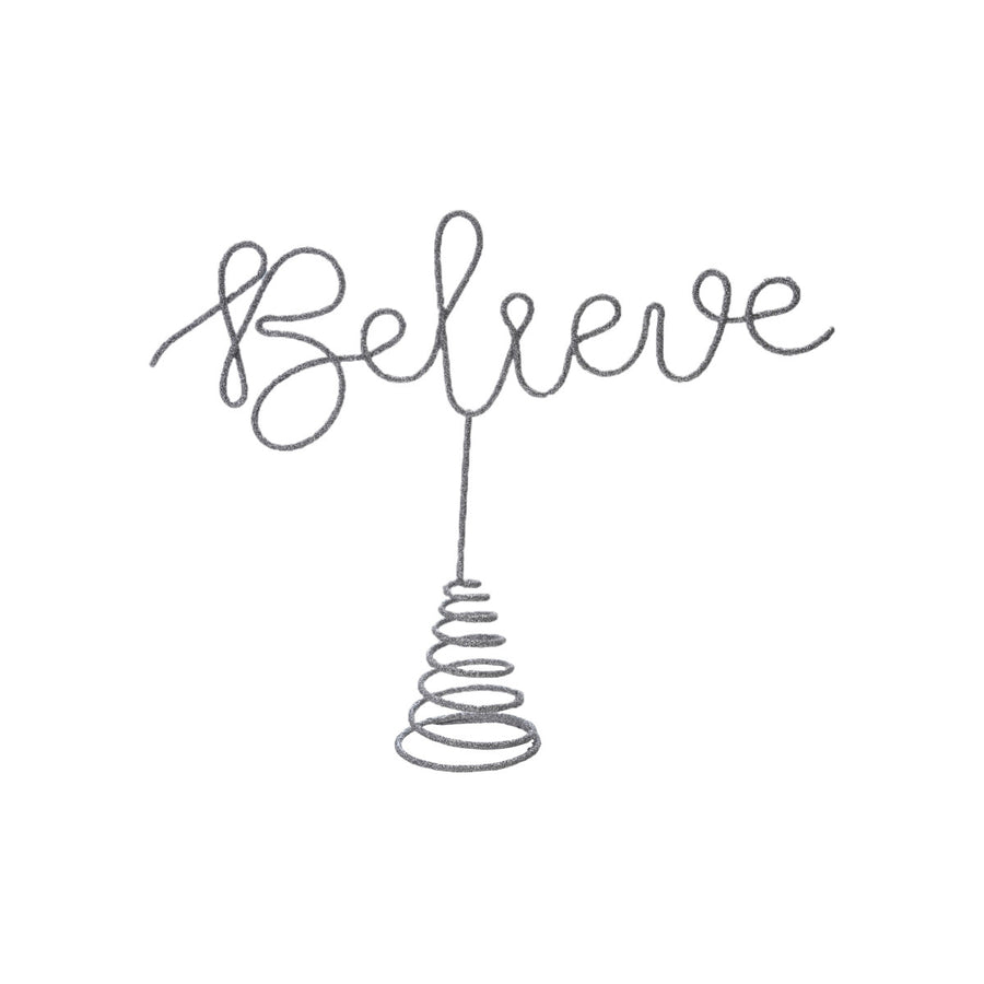 11L METAL WORD BELIEVE - CREATIVE COOP - Compralo en CorinneRegalos.com