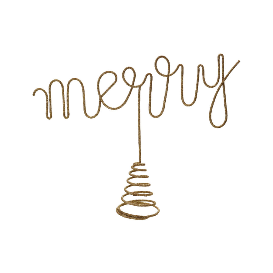 9-3/4H METAL WORD MERRY - CREATIVE COOP - Compralo en CorinneRegalos.com