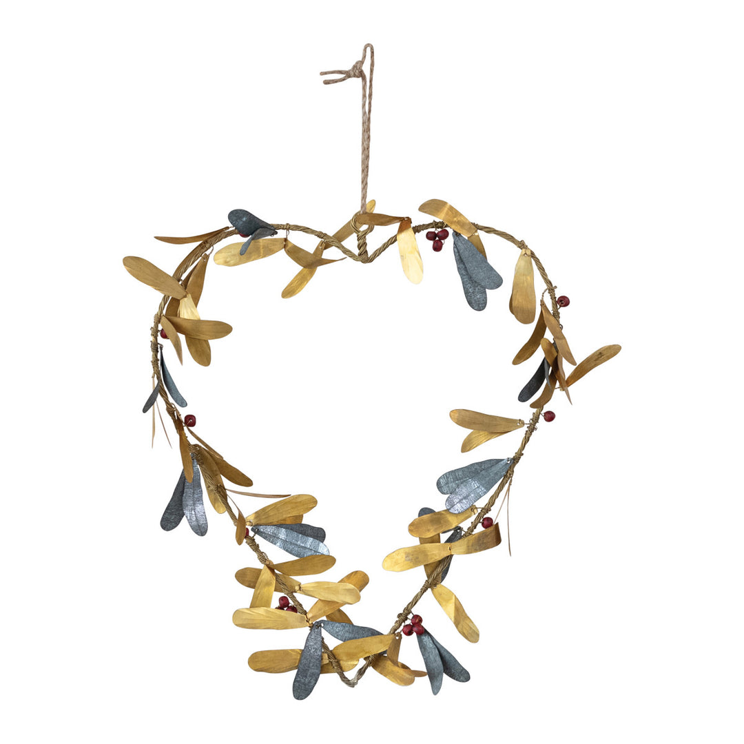 9W X 9H  METAL & WOOD HEART