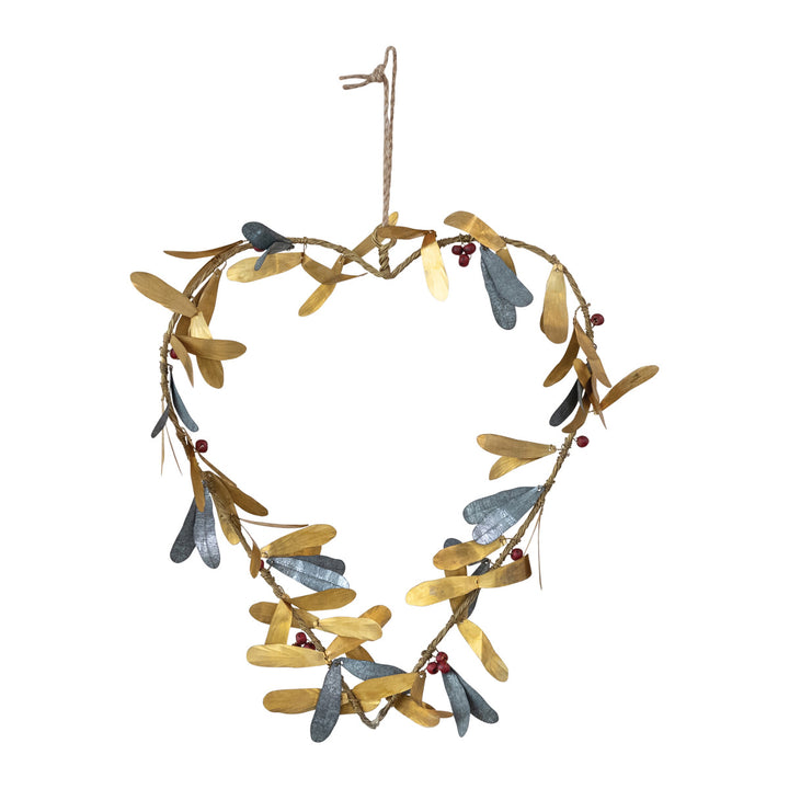 9W X 9H  METAL & WOOD HEART