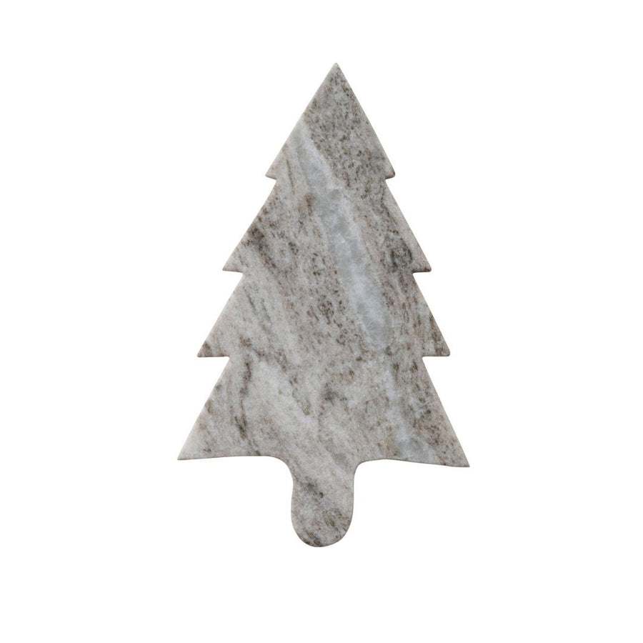 MARBLE TREE SHAPED SERVING BOARD, GREEN MELANGE - CREATIVE COOP - Compralo en CorinneRegalos.com