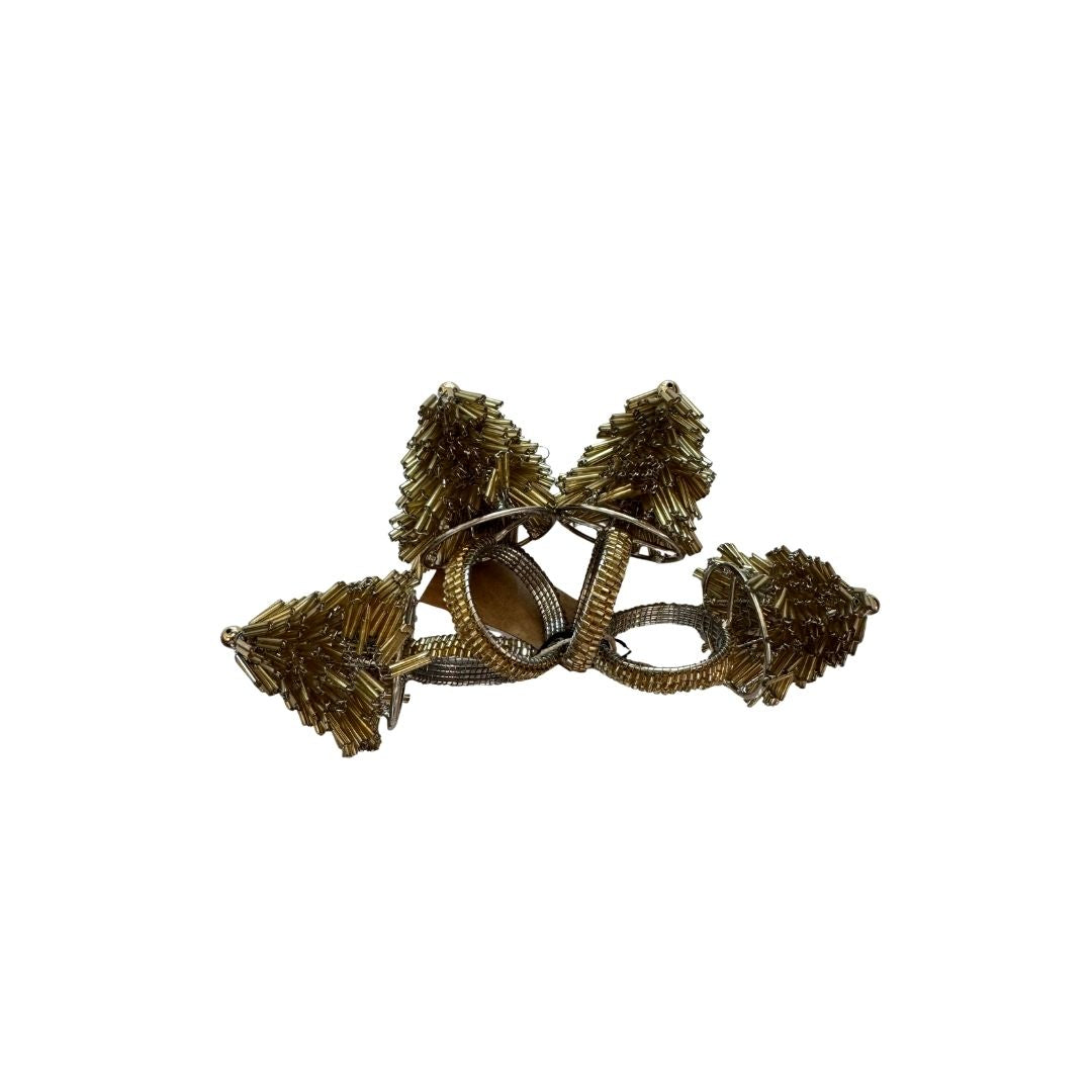 S/4 HANDMADE METAL & GLASS BEADEDTREE NAPKIN RINGS - CREATIVE COOP - Compralo en CorinneRegalos.com