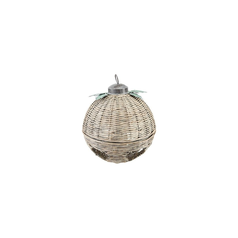 HAND-WOVEN RATTAN BELL W METAL LEAVESNATURAL - CREATIVE COOP - Compralo en CorinneRegalos.com