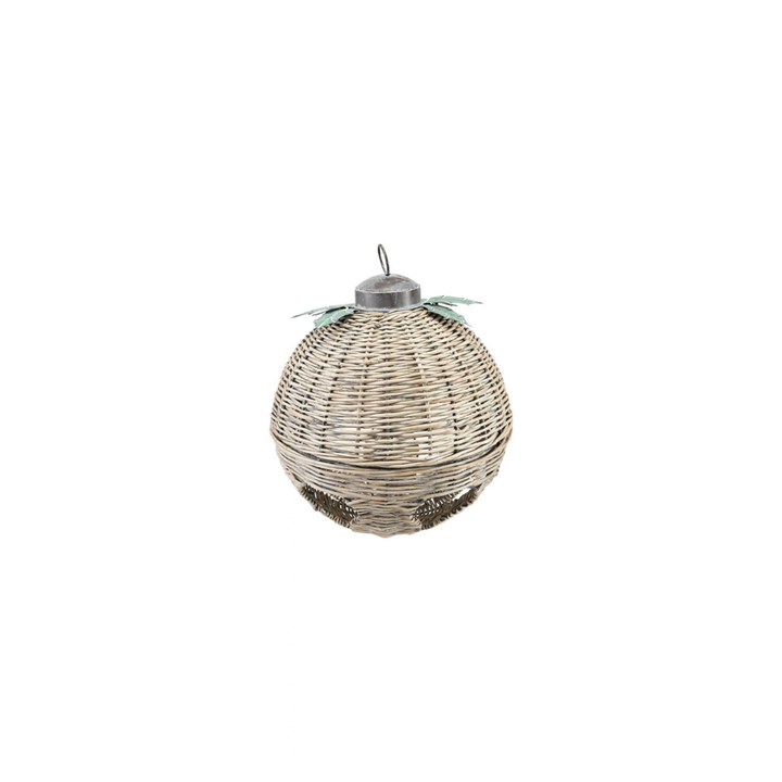 HAND-WOVEN RATTAN BELL W METAL LEAVESNATURAL - CREATIVE COOP - Compralo en CorinneRegalos.com