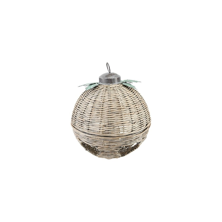 HAND-WOVEN RATTAN BELL W METAL LEAVESNATURAL - CREATIVE COOP - Compralo en CorinneRegalos.com