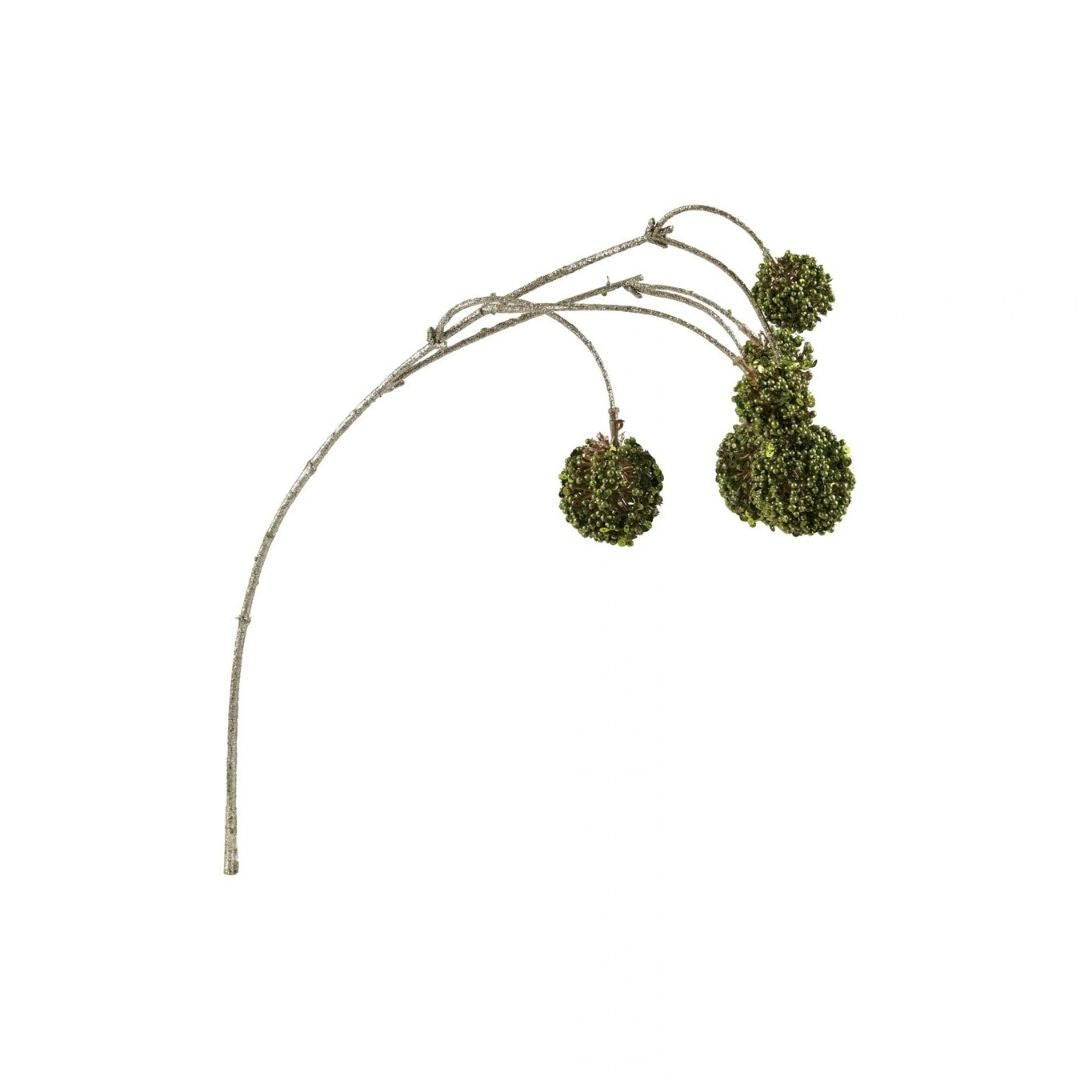 FAUX BERRY SPRAY W GLITTER, GREEN - CREATIVE COOP - Compralo en CorinneRegalos.com