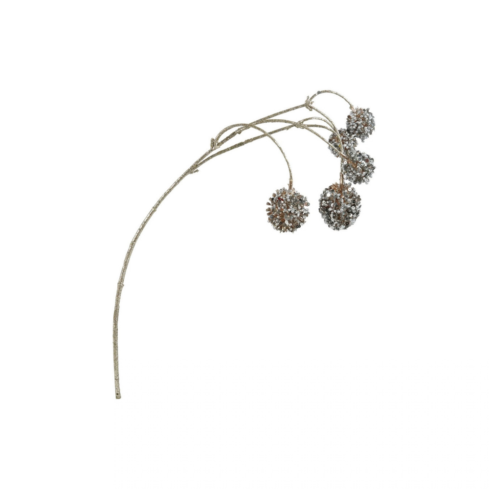 FAUX BERRY SPRAY W GLITTERSILVER FINISH - CREATIVE COOP - Compralo en CorinneRegalos.com