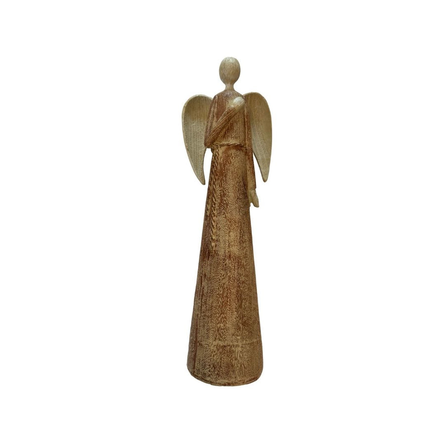 RESIN ANGEL, WOOD FINISH - CREATIVE COOP - Compralo en CorinneRegalos.com