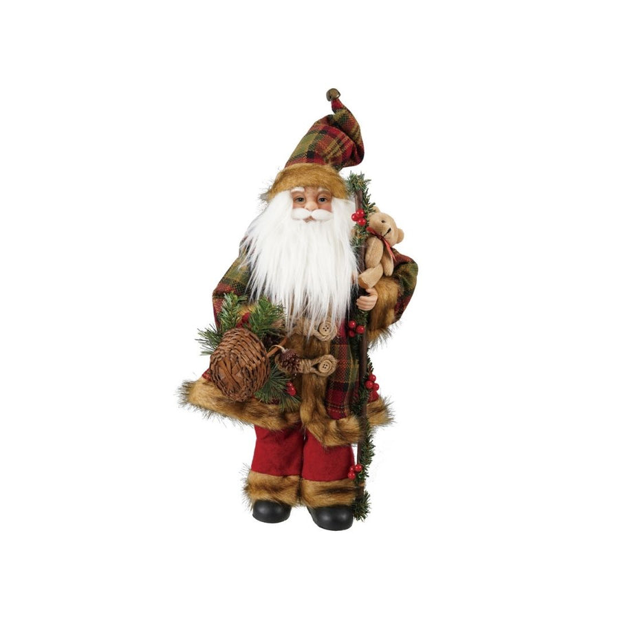FABRIC & PLASTIC SANTA W SNOWSHOESMULTI COLOR - CREATIVE COOP - Compralo en CorinneRegalos.com