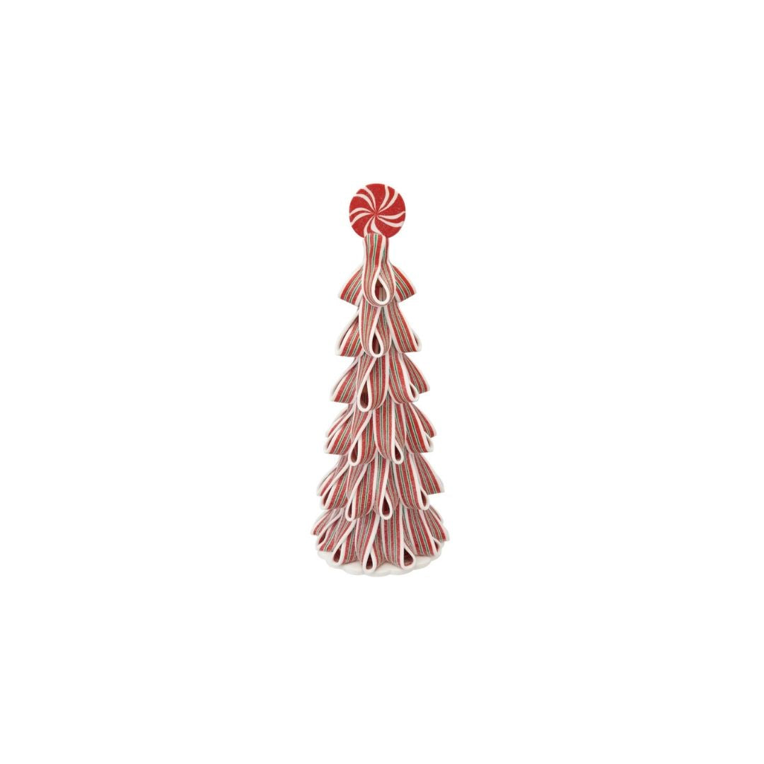 "13"H CLAY CANDY TREE W GLITTER, RED WHITE & GREEN - CREATIVE COOP - Compralo en CorinneRegalos.com