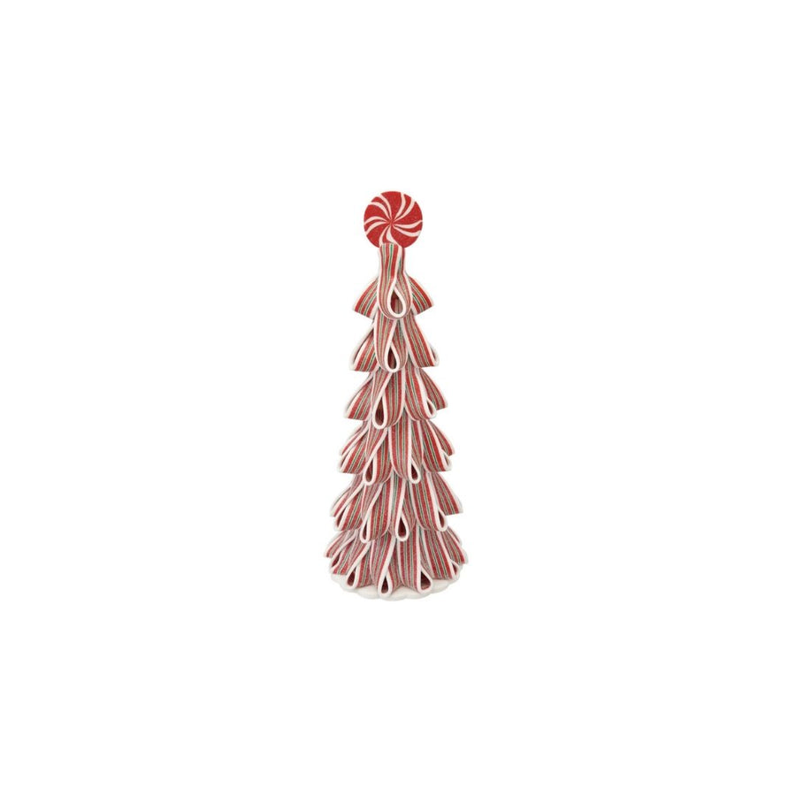 "13"H CLAY CANDY TREE W GLITTER, RED WHITE & GREEN - CREATIVE COOP - Compralo en CorinneRegalos.com