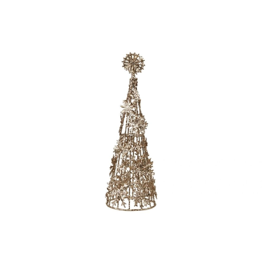 METAL TREE, CHAMPAGNE GLITTER FINISH - CREATIVE COOP - Compralo en CorinneRegalos.com