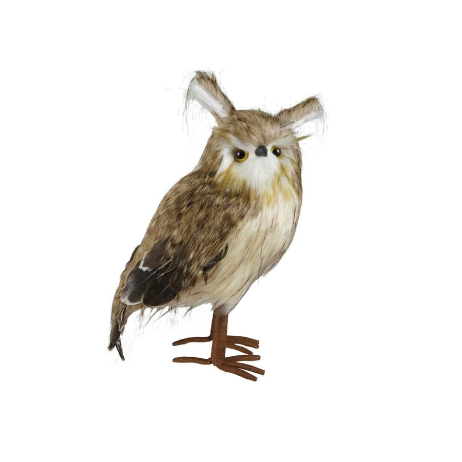 FOAM & FABRIC, FEATHER OWLBROWN & WHITE - CREATIVE COOP - Compralo en CorinneRegalos.com