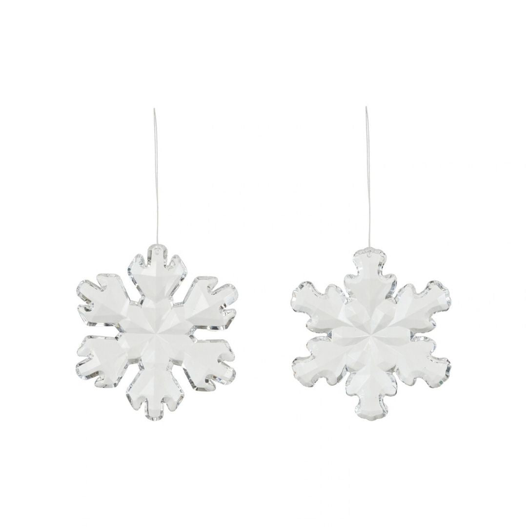 ACRYLIC SNOWFLAKE ORNAMENT, 2 STYLES - CREATIVE COOP - Compralo en CorinneRegalos.com