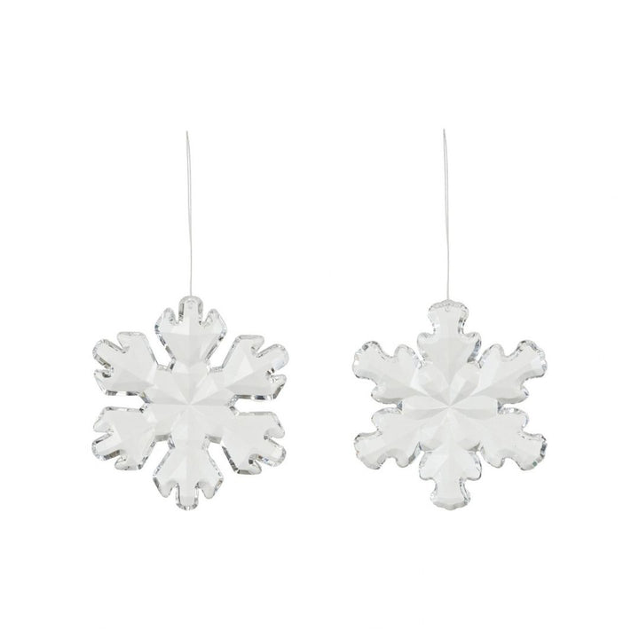 ACRYLIC SNOWFLAKE ORNAMENT, 2 STYLES - CREATIVE COOP - Compralo en CorinneRegalos.com