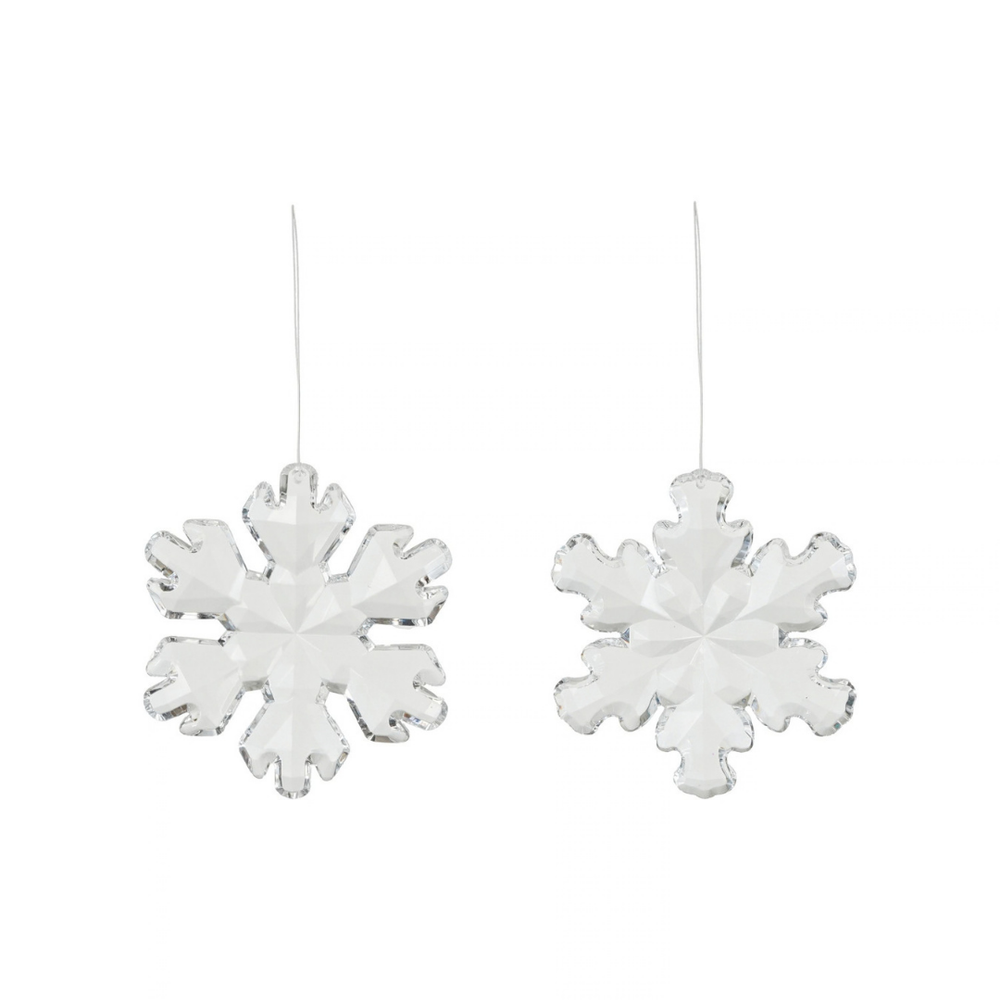 ACRYLIC SNOWFLAKE ORNAMENT, 2 STYLES - CREATIVE COOP - Compralo en CorinneRegalos.com