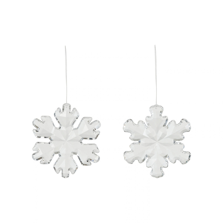 ACRYLIC SNOWFLAKE ORNAMENT, 2 STYLES - CREATIVE COOP - Compralo en CorinneRegalos.com