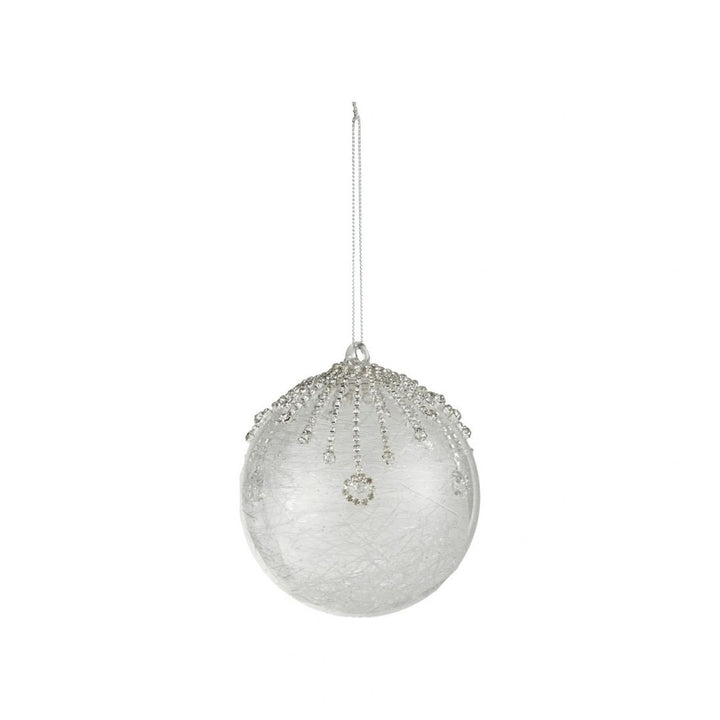GLASS BALL ORNAMENT W FAUX CRYSTALICICLES - CREATIVE COOP - Compralo en CorinneRegalos.com