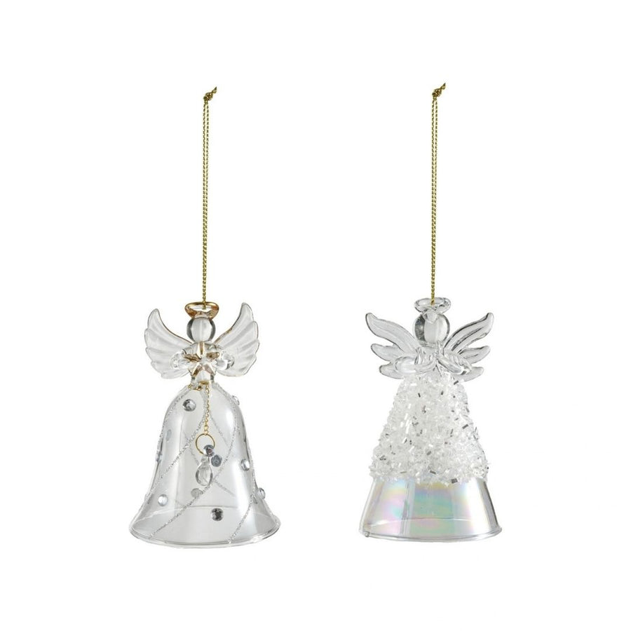 GLASS ANGEL ORNAMENT, 2 STYLES - CREATIVE COOP - Compralo en CorinneRegalos.com