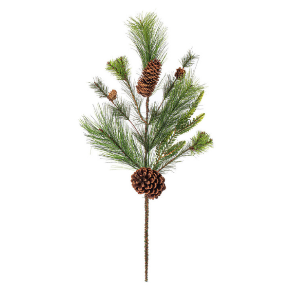 24  GREEN MIXED PINE CONE SPRAY 3 BAG - VICKERMAN COMPANY - Compralo en CorinneRegalos.com