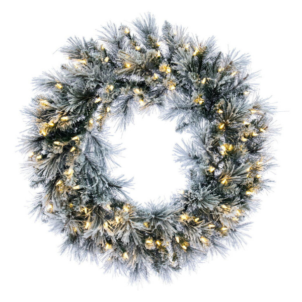 30  FLOCKED JACKSON WREATH DURALIT 100WW - VICKERMAN COMPANY - Compralo en CorinneRegalos.com