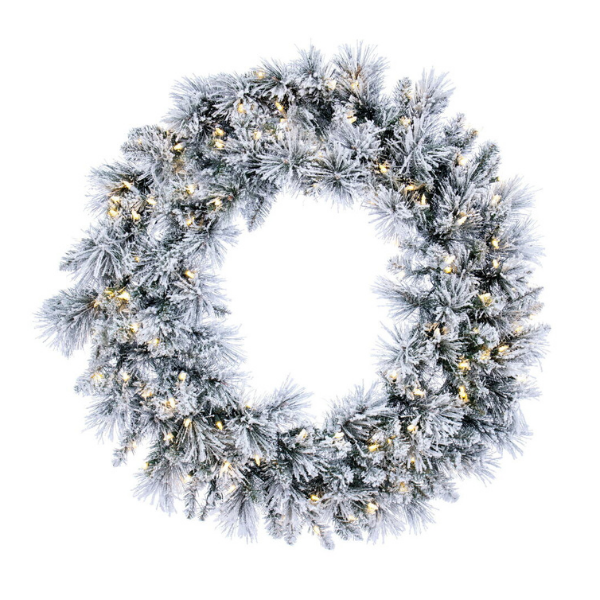 36  FLOCKED JACKSON WREATH DURALIT 100WW - VICKERMAN COMPANY - Compralo en CorinneRegalos.com