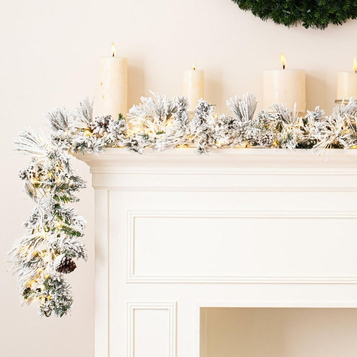 9' X 14 FLOCKED ATKA PINE GARL 3MM 200W