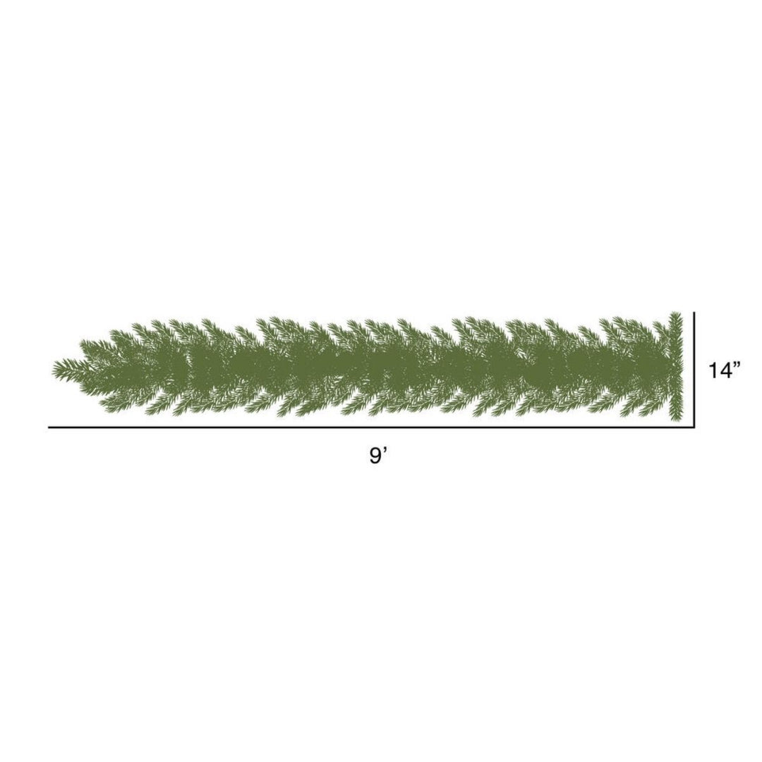 9' X 14 FLOCKED ATKA PINE GARL 3MM 200W