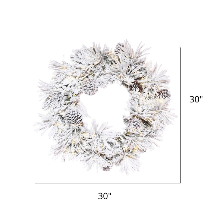 30 FLOCKED ATKA PINE WREATH 3MM 200WW