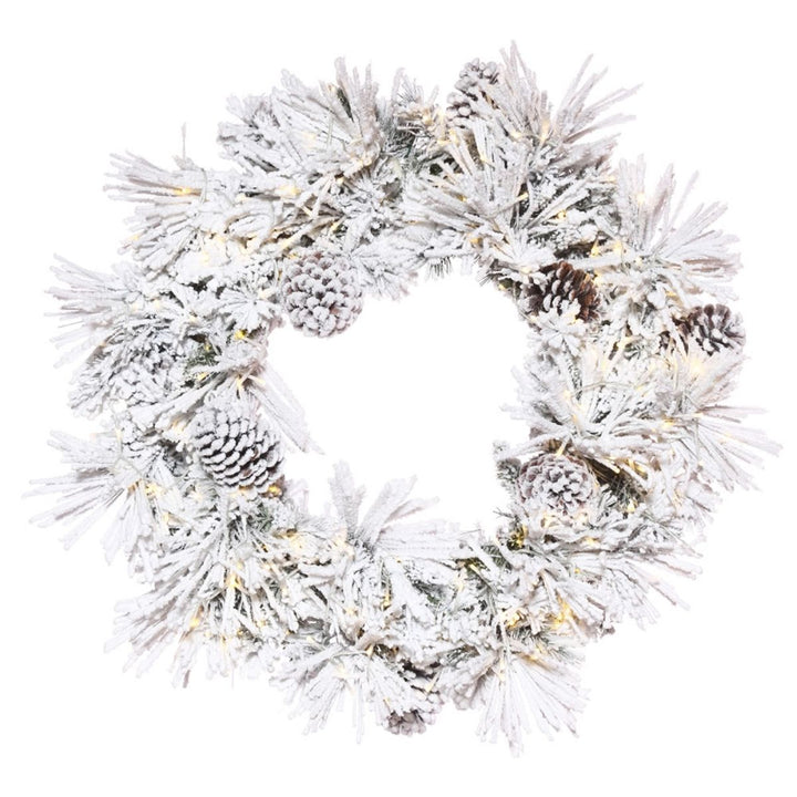 36 FLOCKED ATKA PINE WREATH 3MM 250WW