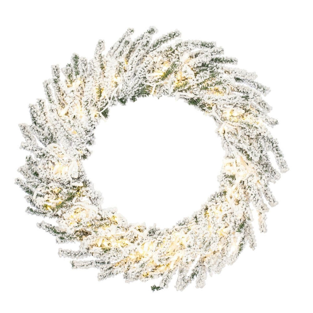 30 FLOCKED PISTOL PINE WREATH 3MM 200WW - VICKERMAN COMPANY - Compralo en CorinneRegalos.com