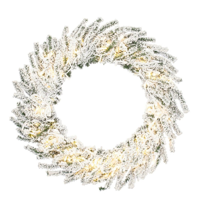 30 FLOCKED PISTOL PINE WREATH 3MM 200WW - VICKERMAN COMPANY - Compralo en CorinneRegalos.com