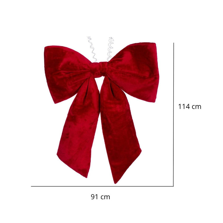 36  X 45  RED FAUX FUR BOW