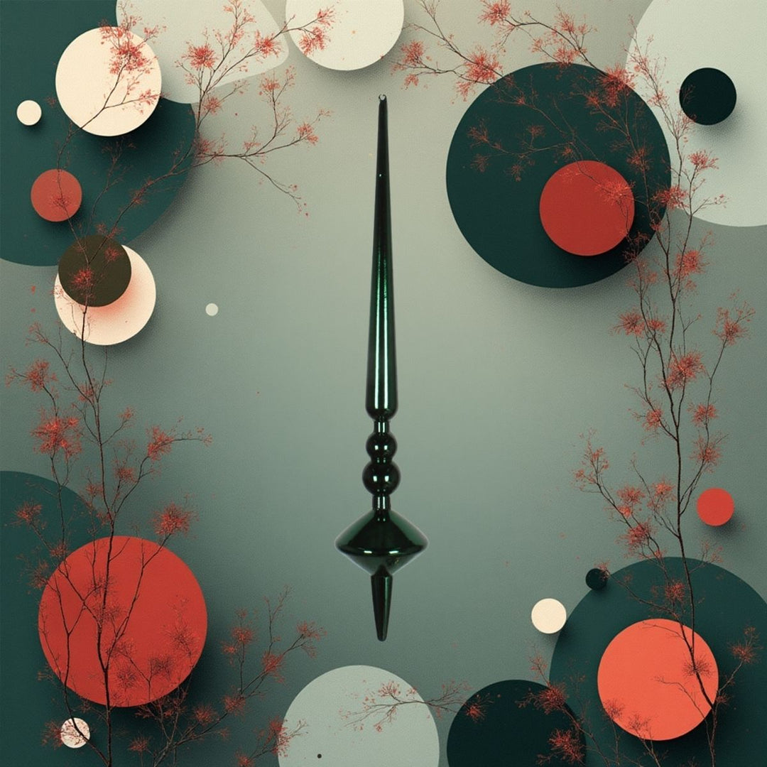 12 INCH MIDNT GRN SHINY CUPOLA FINIAL