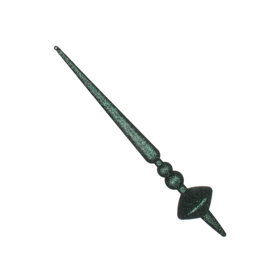 18 INCH MIDNT GREEN GLIT CUPOLA FINIAL