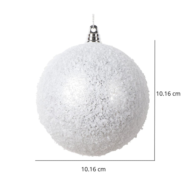 4  SILVER MATTE SNOW ORNAMENT 4 BAG