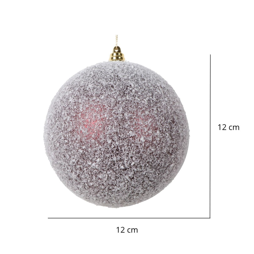 4.75  BURGUNDY MATTE SNOW ORNAMENT 4 BAG